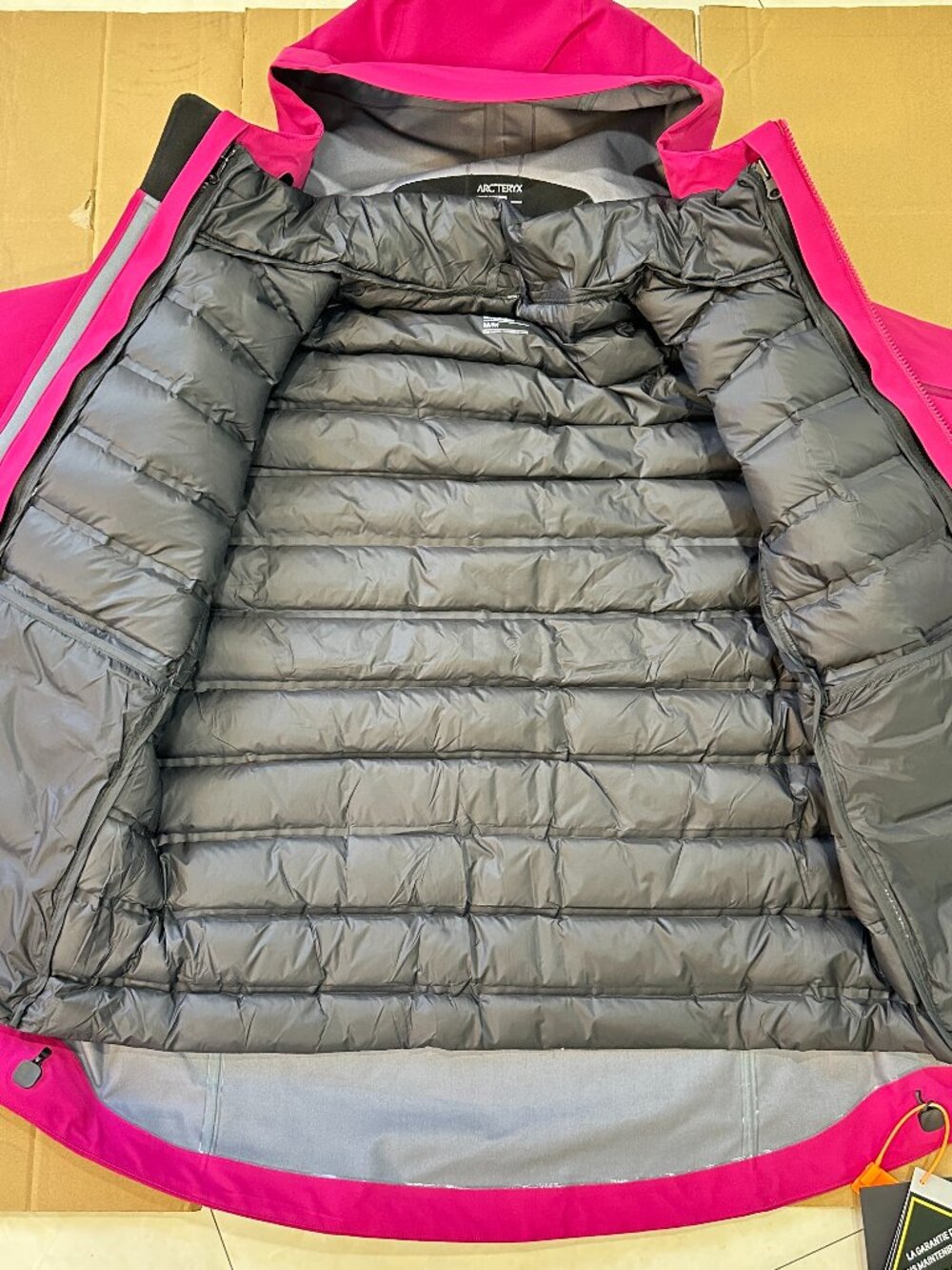 Magenta/Black Down-Filled Ski Jacket Size M
